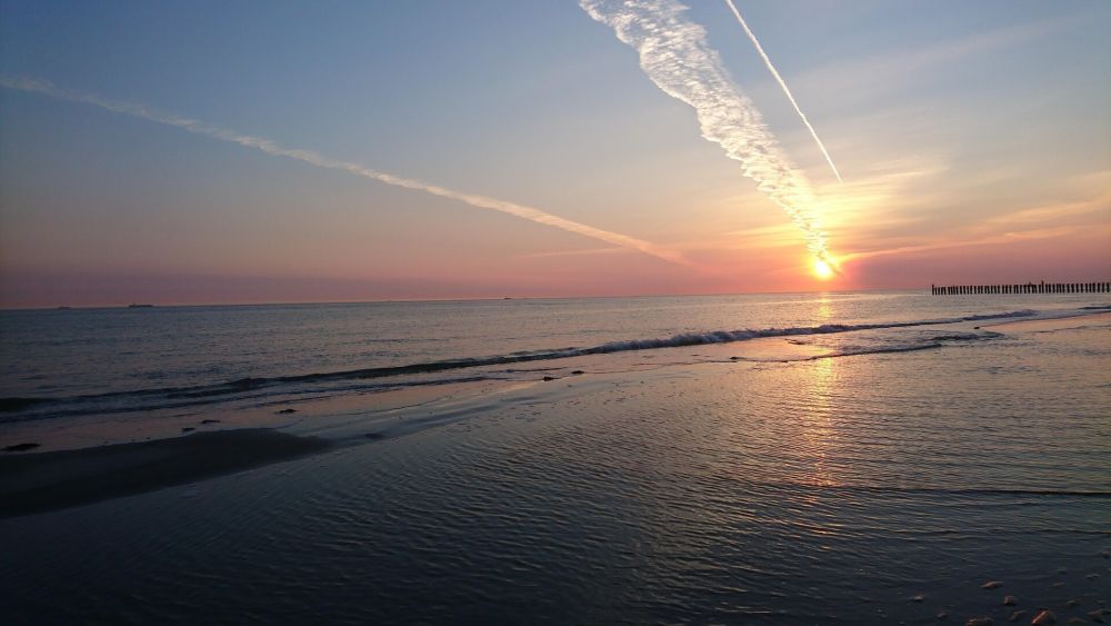 Horizont Sonnenuntergang auf Wangerooge